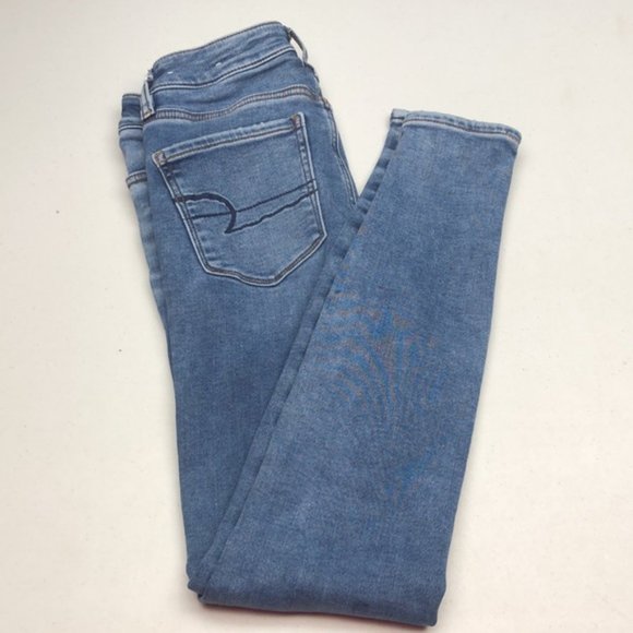 VINTAGE AMERICAN EAGLE HI-RISE JEGGINGS 0/25x27 🇲🇦 - Picture 5 of 10